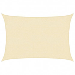 Żagiel przeciwsłoneczny, 160 g/m², kremowy, 2x3 m, HDPE