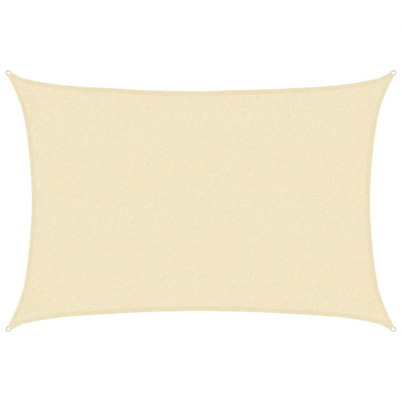 Żagiel przeciwsłoneczny, 160 g/m², kremowy, 2x3 m, HDPE