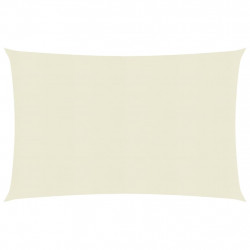 Żagiel przeciwsłoneczny, 160 g/m², kremowy, 3x6 m, HDPE
