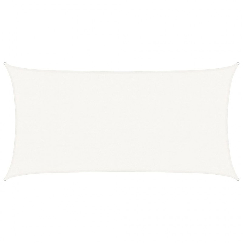 Żagiel przeciwsłoneczny, 160 g/m², biały, 2,5x5 m, HDPE