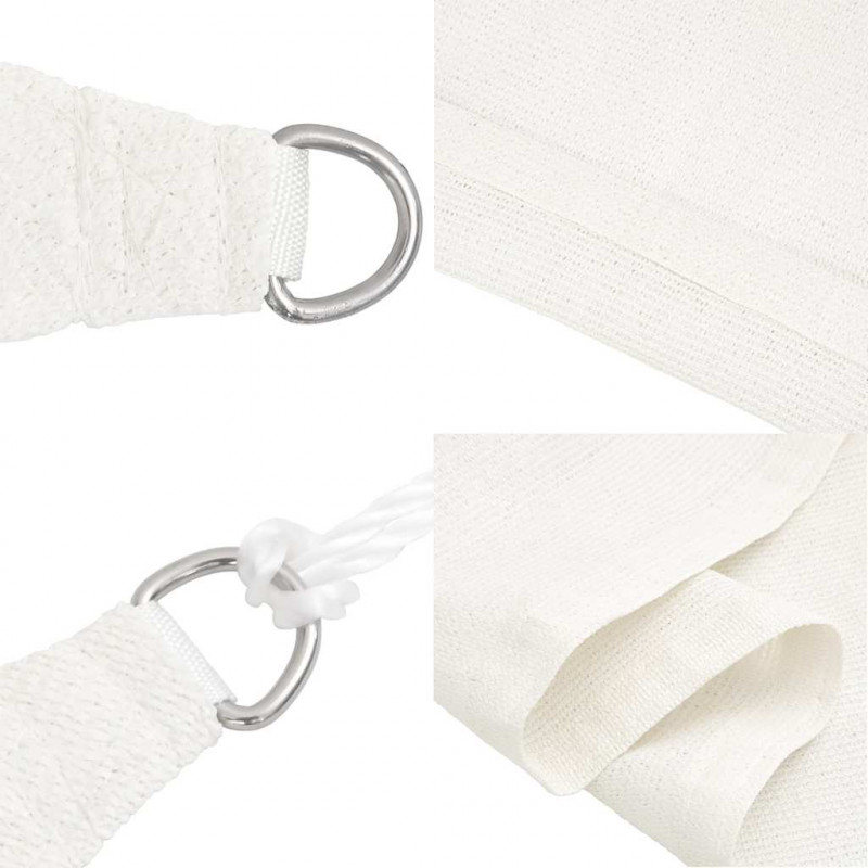 Żagiel przeciwsłoneczny, 160 g/m², biały, 2,5x5 m, HDPE