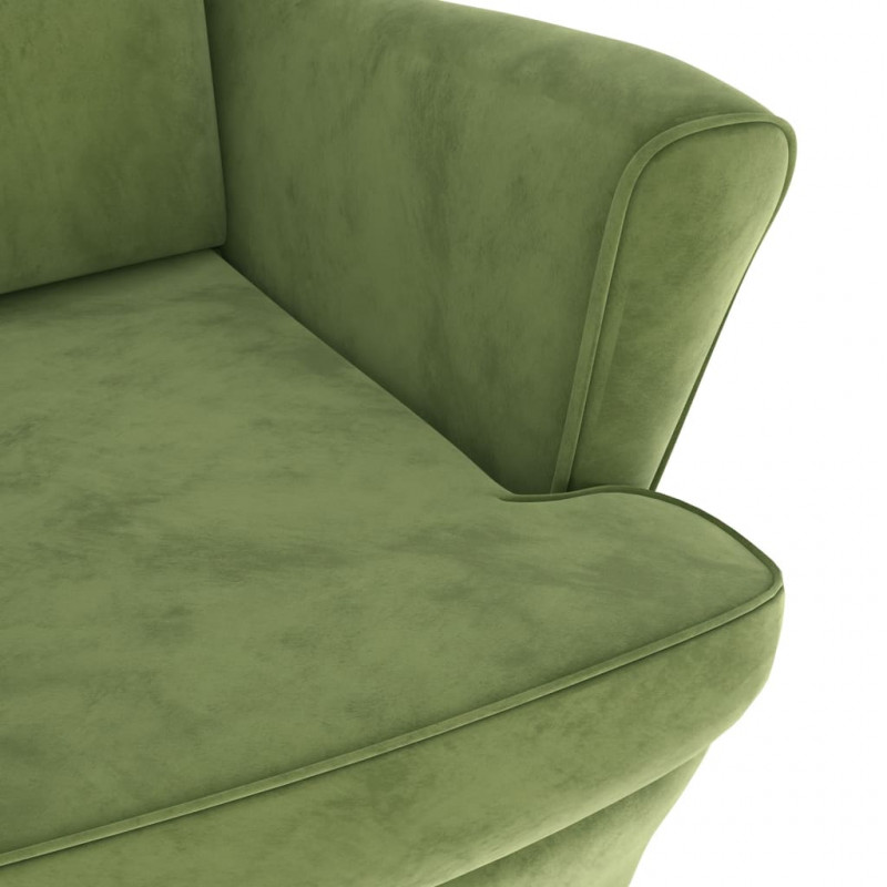 Fotel jasnozielony, aksamitny