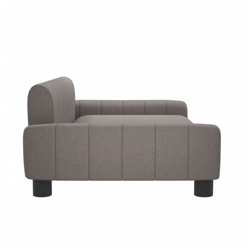 Sofa dla dzieci, kolor taupe, 90x53x30 cm, obita tkaniną
