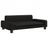 Sofa dla dzieci, czarna, 90x53x30 cm, sztuczna skóra