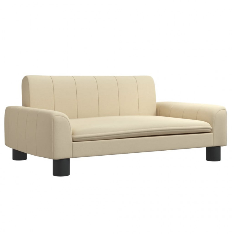 Sofa dla dzieci, kremowa, 70x45x30 cm, obita tkaniną