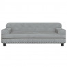 Sofa dla dzieci, jasnoszara, 90x53x30 cm, aksamit