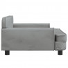 Sofa dla dzieci, jasnoszara, 90x53x30 cm, aksamit