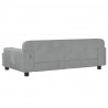 Sofa dla dzieci, jasnoszara, 90x53x30 cm, aksamit
