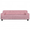 Sofa dla dzieci, różowa, 90x53x30 cm, aksamit