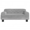 Sofa dla dzieci, jasnoszara, 70x45x30 cm, aksamit