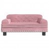 Sofa dla dzieci, różowa, 70x45x30 cm, aksamit