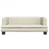 Sofa dla dzieci, kremowa, 80x45x30 cm, sztuczna skóra