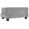 Sofa dla dzieci, jasnoszara, 60x40x30 cm, aksamit