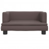 Sofa dla dzieci, brązowa, 60x40x30 cm, sztuczna skóra