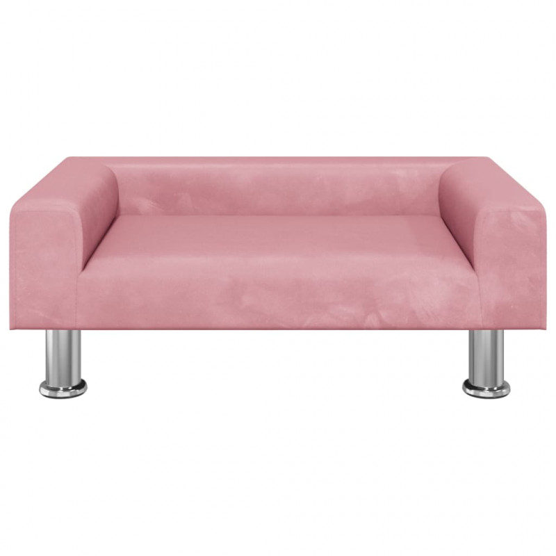 Sofa dla dzieci, różowa, 70x45x26,5 cm, aksamit
