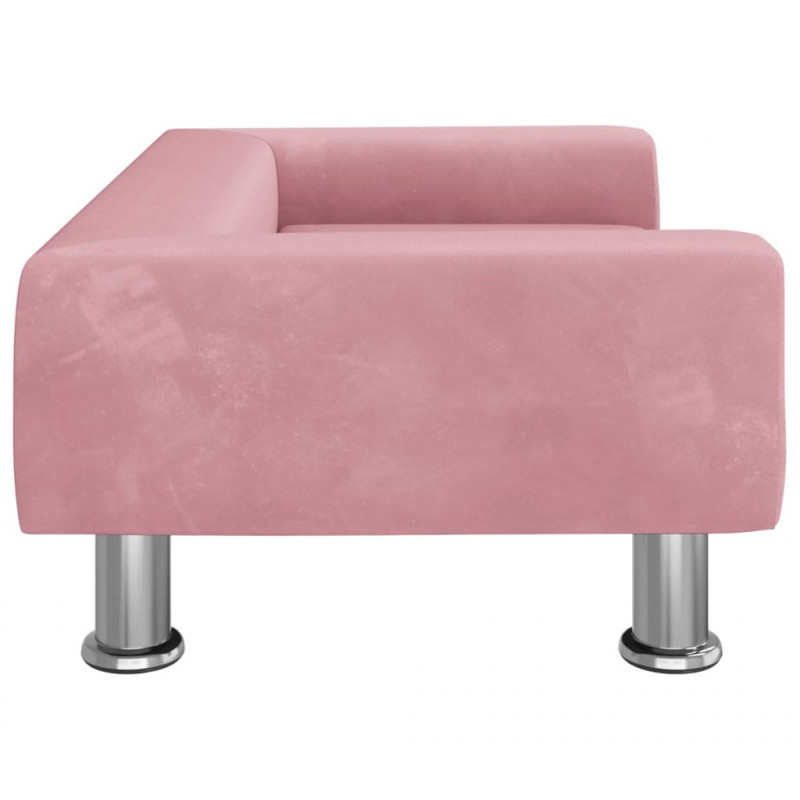 Sofa dla dzieci, różowa, 70x45x26,5 cm, aksamit