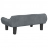 Sofa dla dzieci, ciemnoszara, 70x40x24 cm, aksamit