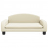 Sofa dla dzieci, kremowa, 70x45x30 cm, sztuczna skóra
