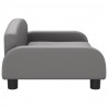 Sofa dla dzieci, szara, 70x45x30 cm, sztuczna skóra