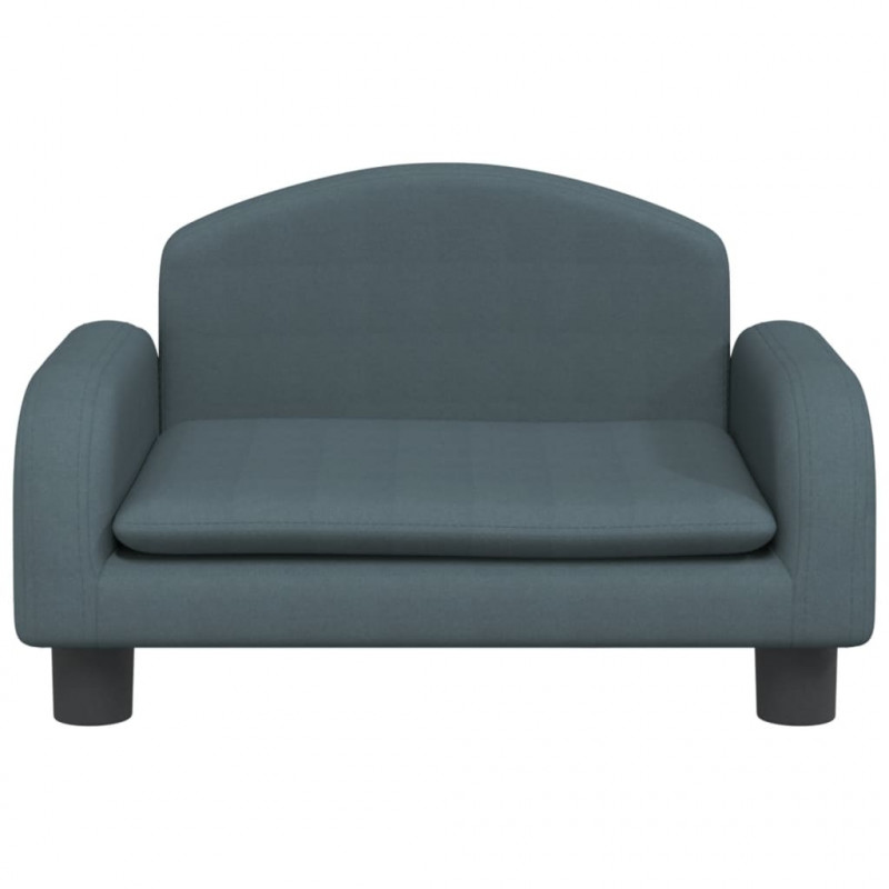 Sofa dla dzieci, ciemnoszara, 50x40x30 cm, obita tkaniną