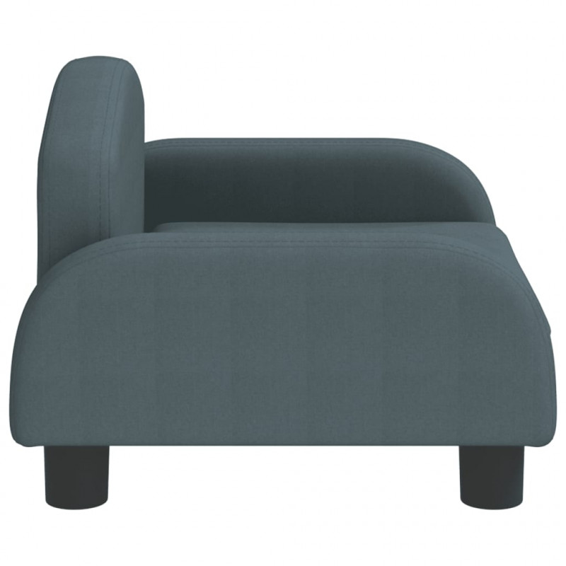Sofa dla dzieci, ciemnoszara, 50x40x30 cm, obita tkaniną
