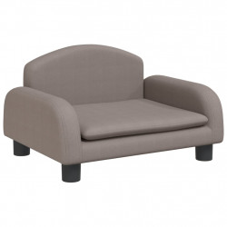 Sofa dla dzieci, kolor taupe, 50x40x30 cm, obita tkaniną