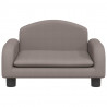 Sofa dla dzieci, kolor taupe, 50x40x30 cm, obita tkaniną