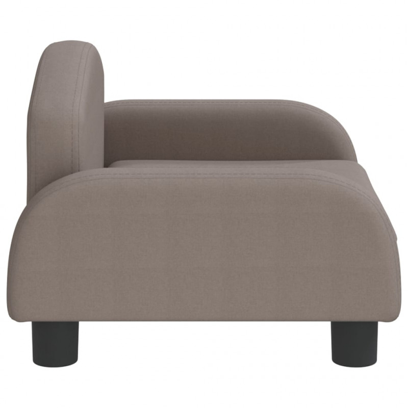Sofa dla dzieci, kolor taupe, 50x40x30 cm, obita tkaniną