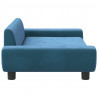 Sofa dla dzieci, niebieska, 100x54x33 cm, aksamit