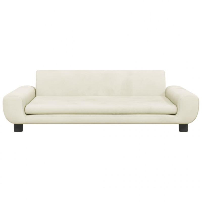 Sofa dla dzieci, kremowe, 100x54x33 cm, aksamit