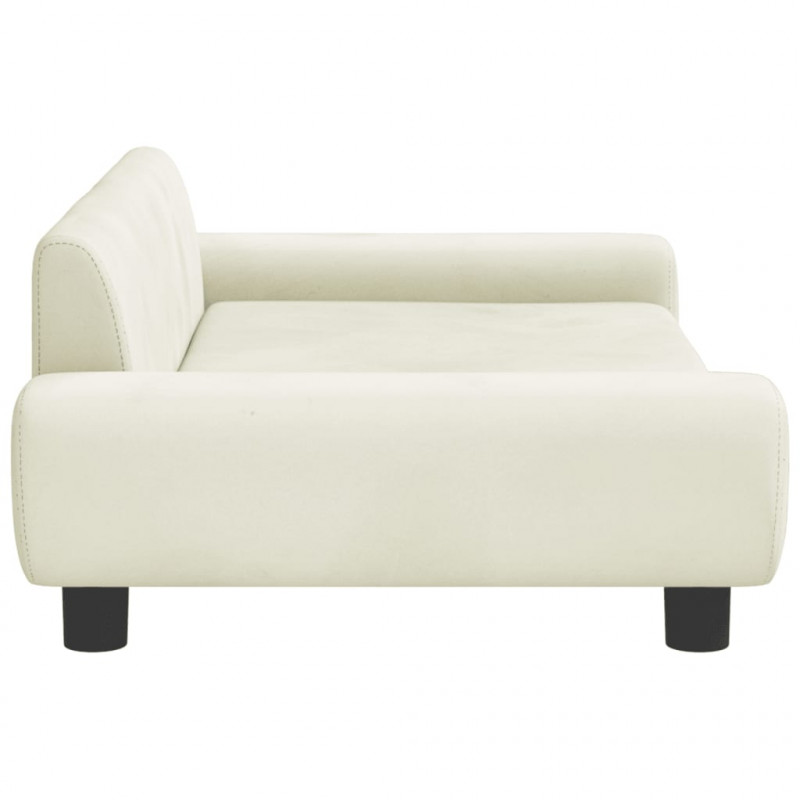 Sofa dla dzieci, kremowe, 100x54x33 cm, aksamit