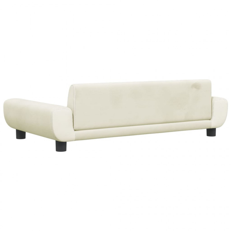 Sofa dla dzieci, kremowe, 100x54x33 cm, aksamit