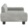 Sofa dla dzieci, jasnoszara, 70x45x33 cm, aksamit