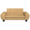 Sofa dla dzieci, brązowa, 70x45x33 cm, aksamit