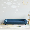 Sofa dla dzieci, niebieska, 100x50x26 cm, aksamit