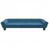 Sofa dla dzieci, niebieska, 100x50x26 cm, aksamit