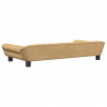Sofa dla dzieci, brązowa, 100x50x26 cm, aksamit