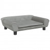 Sofa dla dzieci, jasnoszara, 70x45x26 cm, aksamit