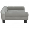 Sofa dla dzieci, jasnoszara, 70x45x26 cm, aksamit