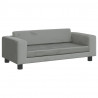 Sofa dziecięca z podnóżkiem, jasnoszara, 100x50x30 cm, aksamit