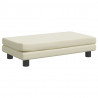 Sofa dziecięca z podnóżkiem, kremowa, 100x50x30 cm, ekoskóra