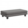 Sofa dziecięca z podnóżkiem, szara, 100x50x30 cm, ekoskóra