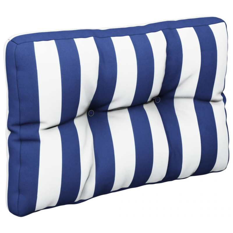 Poduszka na paletę, niebiesko-białe paski, 50x40x12 cm, tkanina