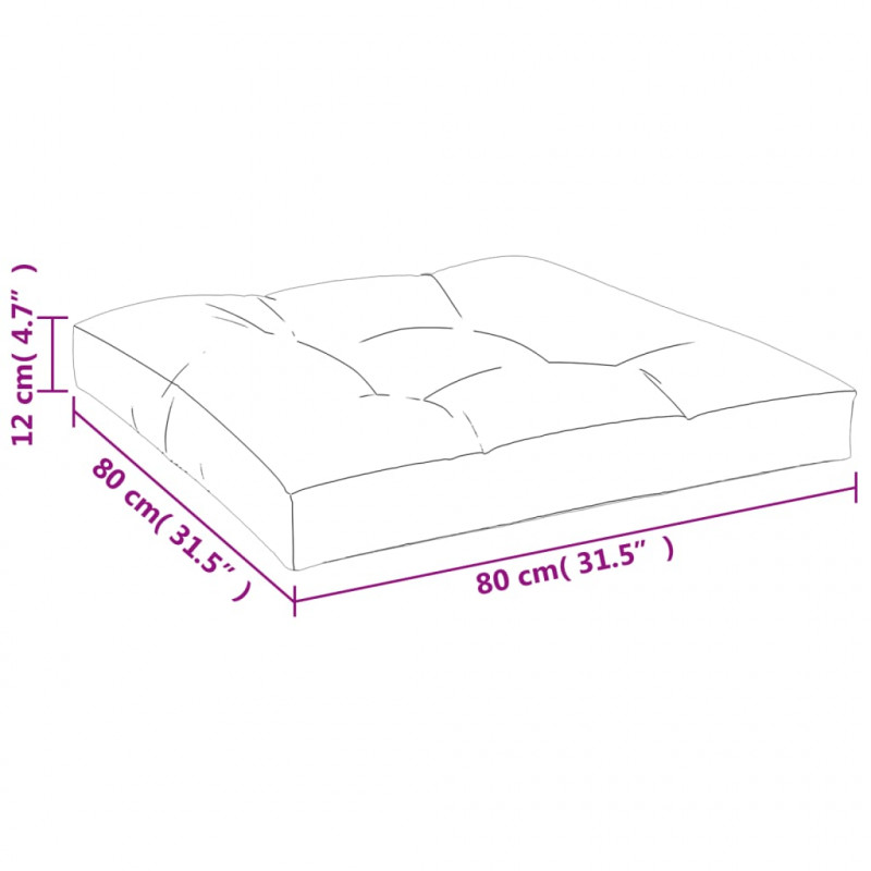 Poduszka na paletę, niebiesko-białe paski, 80x80x12 cm, tkanina