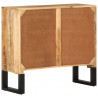 Szafka, 80x30x71 cm, lite surowe drewno mango i metal