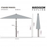 Madison Parasol ogrodowy Mykanos, 250 cm, kolor ecru