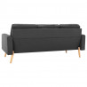 3-osobowa sofa, ciemnoszara, tapicerowana tkaniną