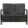 2-osobowa sofa, postarzany szary kolor, skóra naturalna