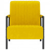 Fotel musztardowożółty, aksamitny