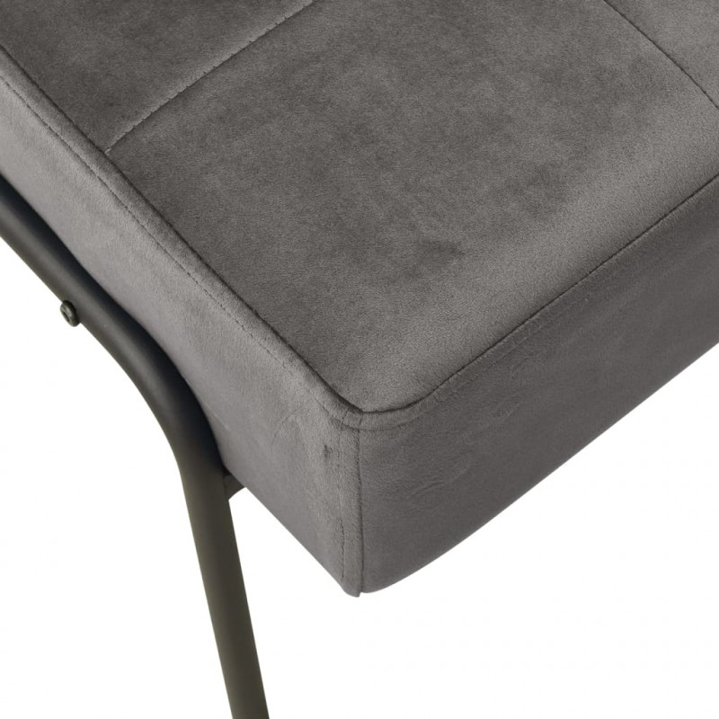 Fotel, 65x79x87 cm, ciemnoszary, obity aksamitem